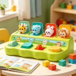 Animal Pop-Up Toy for Toddlers with Interactive Buttons